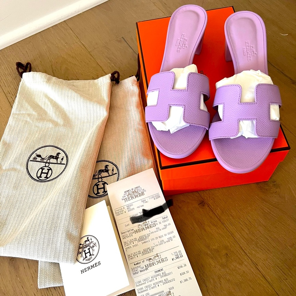 **NWT** HERMES Oasis in Epsom Violet Amethyste. - RARE